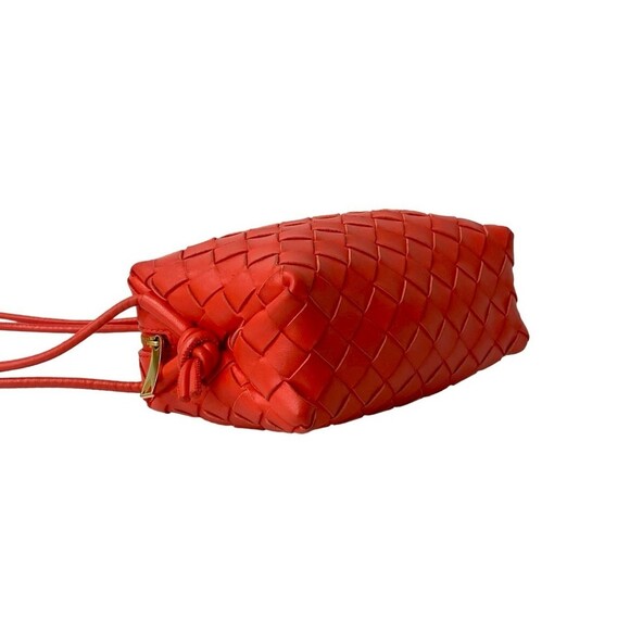 BOTTEGA VENETA Red Leather Intrecciato Shoulder Bag - Picture 7 of 9